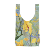 Load image into Gallery viewer, Foldable Shopping Tote Yellow Lilies