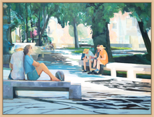 Load image into Gallery viewer, Main image Framed Print on Canvas - June in the Park