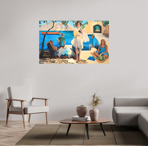 Large Canvas Print Unframed - Big Blue Lagoon