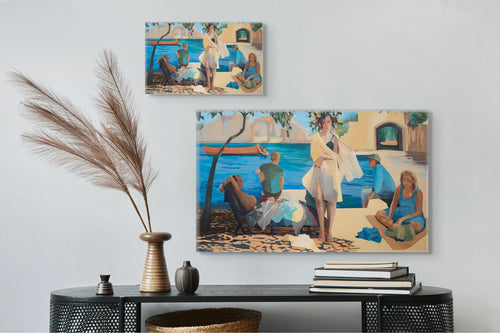Medium Canvas Print Unframed - Big Blue Lagoon