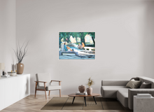 Load image into Gallery viewer, 120.4 x 90 cm, White Maple Frame Canvas Framed Print on Canvas - June in the Park